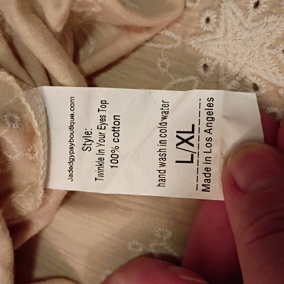 Jaded Gypsy "Twinkle In Your Eye" Cotton With Lace - Picture 8 of 8